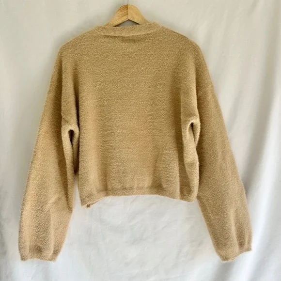 Princess Polly Fuzzy Knit Cropped Sweater - Cozy Pullover Jumper Top Womens - Picture 2 of 7